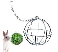 Lueear Porte-Foin en Forme de Boule de Lapin | Distributeur d'alimentation à Suspendre en Acier Inoxydable | Balles d', Fournitures pour Animaux de Compagnie pour Lapin, Hamster, Chinchilla et