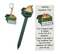 Lueear Stylo à bille | Poubelle à feu, stylos de salle de classe avec porte-clés et marque-page, crayon créatif pour étudiants, collège, salle de classe, école, devoirs, enseignants