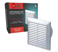 Mkk T27 Grille d'aération/moustiquaire en plastique ABS - Bride ronde 150 mm de diamètre - Blanc