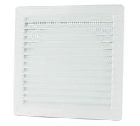 MKK Grille d'aération rectangulaire Ø 100, 120, 125, 150 mm, Grille d'évacuation à lamelles en Plastique Ø 125 mm Blanc