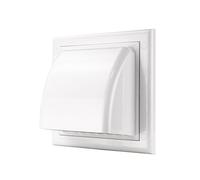 Lüftungsgitter Wetterschutzhaube Ablufthaube Lüftungsrohr ABS Ø 80-160 MKK Ø 125 mm weiß