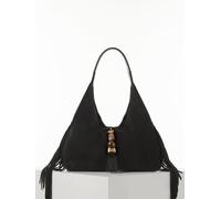 Luella Grey Luella Grey Black Paloma Suede Fringe Shoulder Bag