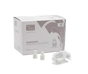 Luer-Lock Lot de 100 bouchons combinés Blanc