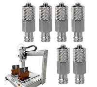 Luer Lock Lot de 6 adaptateurs d'extension en acier inoxydable avec raccord Luer | Connexion métallique de précision pour lubrification industrielle automobile et usage domestique