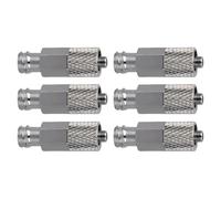 Luer Lot de 6 adaptateurs Luer Lock en acier inoxydable - Connecteur en métal d'étanchéité pour industrie, agriculture, laboratoire automobile, avec protection contre les fuites