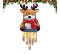 Lueur d'Hiver Gouttes de Glace Lumière Décoration Solaire Lumière Blanc | Lumières LED balustrade personnages de Noël Pour Terrasse Balcon Clôture Grillage Patio Portique Jardin Wapiti