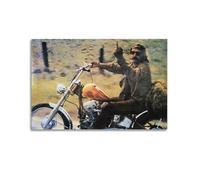 LUEXUHEY Impression sur toile du film Dennis Hopper Easy Rider - Décoration murale d'intérieur moderne - 60 x 90 cm - Sans cadre