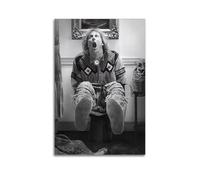 LUEXUHEY Impression sur toile Dumb And Dumber Toilet - Décoration murale d'intérieur moderne - 40 x 60 cm - Sans cadre - Noir et blanc