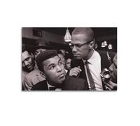 LUEXUHEY Malcolm X - Impression sur toile style affiche de film inspirant pour salon, chambre à coucher, décoration murale moderne, cadeau - 30 x 45 cm, style sans cadre