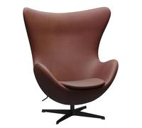 L'œuf / Egg Chair Fauteuil Fritz Hansen modèle anniversaire cuir Grace châtaigne Tabouret offert ! - FRITZ HANSEN EI GRACE