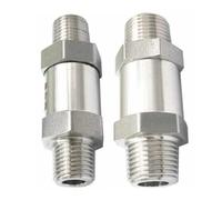 LUFAA 1 clapet Anti-Retour NPT BSPT mâle en Acier Inoxydable 304 1/8" ; 1/4" ;1/2"; Eau Gasoil 64 Bar (Color : 1/2", Size : NPT)