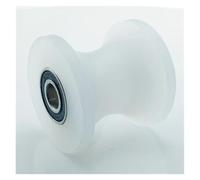 304 Poulie Roulement Rouleau Nylon U-Forme Piste Roue Polypropylène PP Matériel Poulie Fixe Câble Ligne Suspension Roue 1 pc (Color : 12-30MM Without Rod)