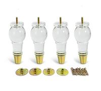 LUFAA Pieds de Meubles en Acrylique 7.1 Pouces Remplacement canapé Pieds Armoire Moderne Clair décor Bricolage Jambes Style Classique Charge 800lbs 4 pièces/Ensemble