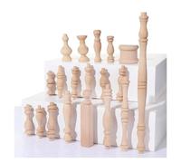 LUFAA Pieds de Meubles sculptés en Bois Massif de Style européen 4 pièces Pieds de siège d'armoire Multi Styles Artisanat de décoration de Maison Vintage (Color : D)