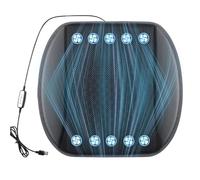 Lufaze Coussin d'assise pour voiture - Connexion 12 V 24 V - Circulation de l'air - Coussin de siège de voiture avec souffleur d'air - Pour camping, excursions en ville, trajets en famille, SUV