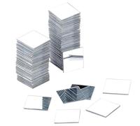 Lufdegim Lot de 50 mini miroirs autocollants carrés 5 x 5 cm en acrylique pour le bricolage, petits carreaux de miroir pour la maison, le mur, le bricolage, la table, la cuisine