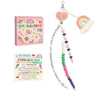 Lufdegim Sac d'école cadeau de rentrée des classes, chaîne de calcul 1ère classe fille rose écolière cadeau remplissage sac d'école fille, cadeau de rentrée scolaire porte-bonheur chaîne de calcul