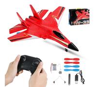 LUFEIS Avion Télécommandé, Avion F22 RC, Avions Radiocommandé, Avions de Chasse Radiocommandé, 2,4 GHz Avione Télécommandé, AvionTelecommandée Extérieur pour Adultes Enfants, Garçons,Débutants (Rouge)