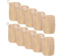 Luffa Lot de 10 éponges de cuisine écologiques en fibre de coco pour laver la vaisselle, éliminer les taches et nettoyer doucement les plans de travail de cuisine et de vaisselle