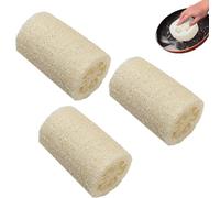 Luffa naturel - Lot de 3 gommages, Éponge exfoliante végétale, Texture fibre naturelle résistante, Nettoyage corporel doux, Usage quotidien polyvalent | Douche corps, soins peau maison, bain relaxant,