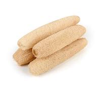 LOBO Lot de 4 éponges luffa naturelles pour la douche et le bain