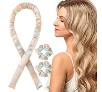 LUFFLOK Ensemble de Bigoudis Sans Chaleur, 3 Pièces Boudin Cheveux Bigoudis Sans Chaleur en Satin, Rouleau Cheveux, Bouclés Femme Headband, Bigoudi Cheveux de Sommeil Doux, Coiffure Bricolage