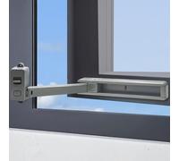 LUFFLOK Entrebailleur Fenetre, Entrebailleur Fenetre sans Perçage, Sécurité Fenêtre Enfant, Protection Fenetre Chat, Bloc Fenetre Securite Enfant pour Bloque Fenetre Ouverte (Gris)