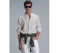 Lufian Chemise 'FAST' beige / blanc, Taille S