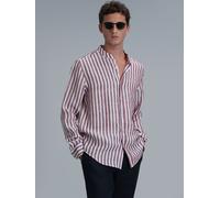 Lufian Chemise 'Fast' bordeaux / blanc, Taille XL