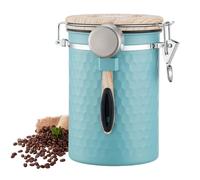 Luftdichte Kaffeedose - Conception robuste de valve de libération de unidirectionnelle, système de suivi de date numérique intégré, matériau métallique durable résistant à la | K