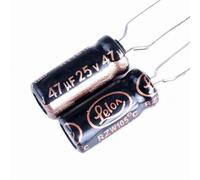 Luftschloss, 25V 3.3uf 6.8uf 10uf 22uf 33uf 47uf 100uf 220uf 330uf 470uf 680uf 1000uf 2200uf 4700uf 6800uf 8200uf 10000uf 15000uf Électroluminescent en aluminium 0uCondensateur ytic (47uf 8 x 12 mm,