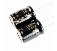 Luftschloss ELNA CE-BP Lot de 2 condensateurs électrolytiques non polarisés 100 uf 16 V 8 x 12 mm BP pour tweeter audio