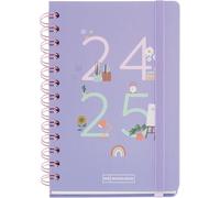Lugar Agenda Scolaire 24-25 Septembre 2024 À Août 2025, Dimensions 125,5 X 178 Mm, Un Jour Par Page, Double Spirale Métallique, Couverture En Carton Doublé, Fermeture Avec Élastique