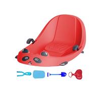 Luge à neige en plein air pour , luge orientable pour - Luge dirigeable pour - Toboggan à neige avec corde et ceinture de sécurité pour tout-petits, et