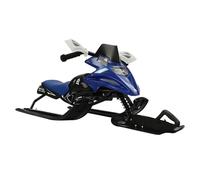 Luge à neige, luge de ski avec freins, luge directionnelle classique pour enfants et adolescents, cadre en acier, capacité de charge de 80 kg, corde de traction de freins à pied, coussin en