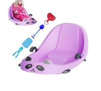 Luge à neige orientable pour - Luge à neige avec toboggan - Luge familiale avec siège antidérapant pour extérieur avec ceinture de sécurité pour fam
