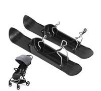 Luge à Neige pour Scooter, Kit De Ski De Snowboard pour Cyclisme, Trottinette Portable, Ensemble De Skis De Neige, Luges à Neige pour Champs De Neige Et Poussettes De Bébé (Noir)