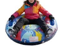 Luge à neige - Tube de neige gonflable en PVC 92 x 92 cm - Paroi épaisse - Structure à 40 fils - Glissière - Équipement de sports d'hiver - Jouet coulissant rond renforcé