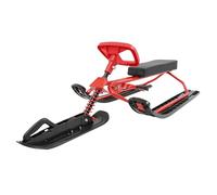 Luge d'hiver avec volant, luge de ski pour adultes avec volant pour sports d'hiver, snowboard avec grande capacité de charge jusqu'à 100 kg, pour le ski et la luge par temps froid