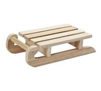 Luge en bois à décorer Creotime - 19 x 10 cm Marron G