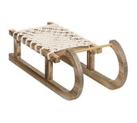 Fééric Lights and Christmas - Luge en Bois avec Corde Cocon 40cm Naturel