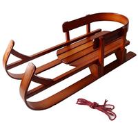 Luge en bois pour enfant avec cordon de serrage, capacité de 40 kg, idéale pour le ski, le sable, l'herbe et le patinage sur glace