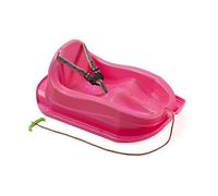 Luge en plastique rose pour enfants avec ceintures de sécurité