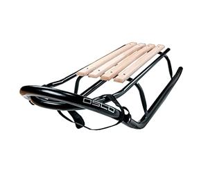 Luge GagaDumi Oslo en métal avec Dossier avec Ceintures de sécurité, Barre de poussée et chancelière, Luge pour bébé, idéale pour Les Enfants et Les Adultes, Charge jusqu'à (o10-traîneau Lui-même)