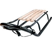 Luge GagaDumi Oslo en métal, idéale pour les enfants et les adultes, capacité de charge jusqu'à 120 kg. Patins larges. Siège en bois