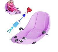 Luge pour Tout-Petits, Traîneau À Neige pour Enfant avec Frein Intégré, Sports d'hiver Adaptés Aux Familles, Snowboard Double Place avec Dossier, pour Temps Froid, Parc des Collines Enneigées