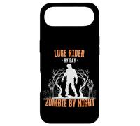 Luge Rider by Day Zombie by Night Funny Halloween Lugers Coque pour iPhone Air