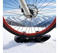 Luge Ski Board, 2 en 1 Sports d'hiver Planches À Neige Et Attache Ski pour Poussette, Accessoire De Skis pour Vélo, Sports De Plein Air, Parc, Pistes Cyclables, Zones De Villégiature, Trottoirs