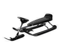 STIGA Snowracer King Size GT Luge avec Volant, Freins et Amortisseur de Chocs, pour 2 Enfants ou Enfant et Adulte - Gris/Noir