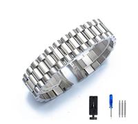 LUGEMA Bracelet De Montre Compatible Avec Rolex DATEJUST DAY-DATE, OYSTERPERTUAL DATE, Bracelet En Acier Inoxydable Argent 20mm, Style Classique, Élégant, Résistant À L'usure